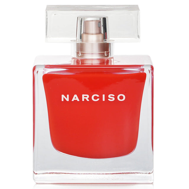 Narciso Rouge Eau De Toilette Spray, 90ml, features a floral woody scent with rose, musk, and earthy base notes for modern women.