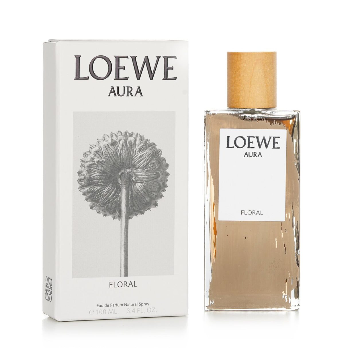 Loewe Aura Floral Eau De Parfum Spray 100ml, a feminine scent with floral notes and rich base for elegance and charm.