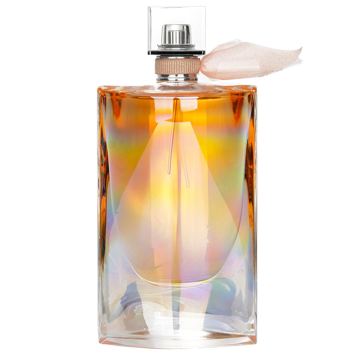 Bottle of Lancôme La Vie Est Belle Soleil Cristal Eau De Parfum, a tropical floral scent with notes of mandarin, jasmine, and coconut.