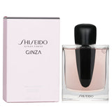 Shiseido Ginza Eau De Parfum 90ml, a floral fruity fragrance with notes of pomegranate, freesia, and sandalwood for modern women.