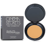 Cinema Secrets Dual Fx Foundation Powder in #Honey, versatile 8g powder for buildable coverage, cruelty-free and silky finish.