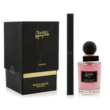 Sophisticated reed diffuser with Florentine pomegranate scent, includes natural reeds for 14 weeks of lasting fragrance.
