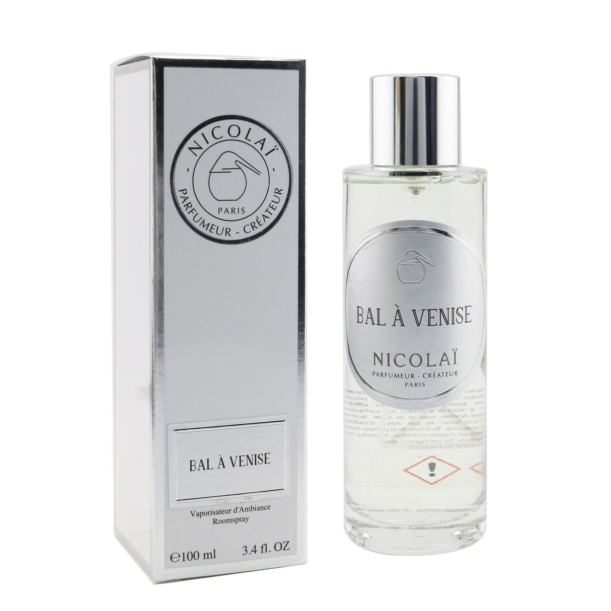 Nicolai Bal A Venise room spray in a 100ml bottle, creating a serene and luxurious ambiance with subtle Venetian fragrance.