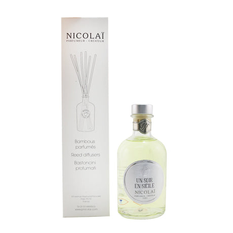 Luxurious 250ml reed diffuser in a glass bottle with southern French design, offering captivating aroma for 8 weeks.