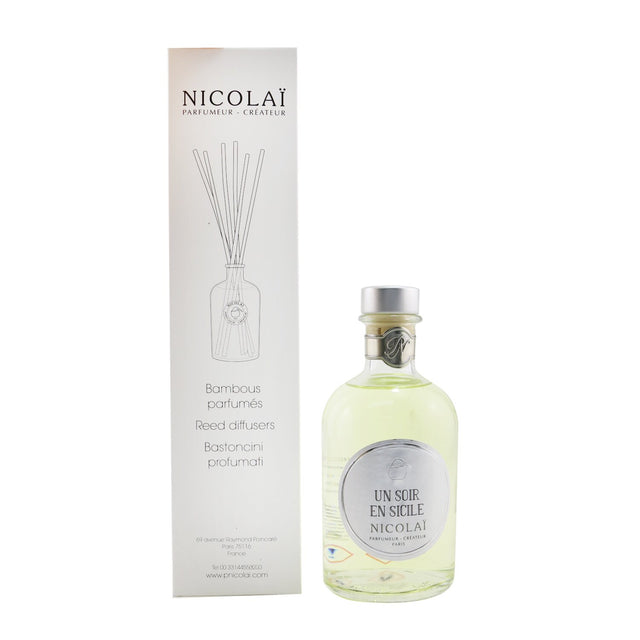 Luxurious 250ml reed diffuser in a glass bottle with southern French design, offering captivating aroma for 8 weeks.