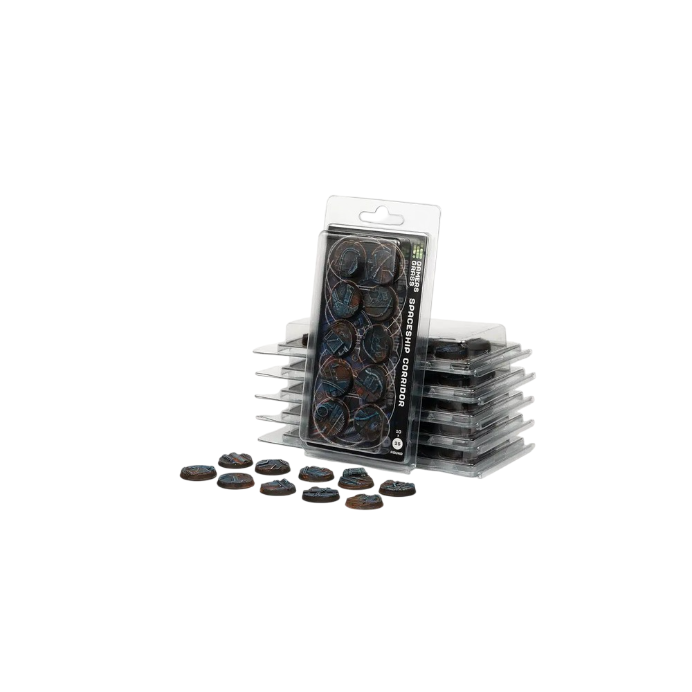 Gamers Grass - Battle Ready Bases - Spaceship Corridor - Round 25mm (x10)