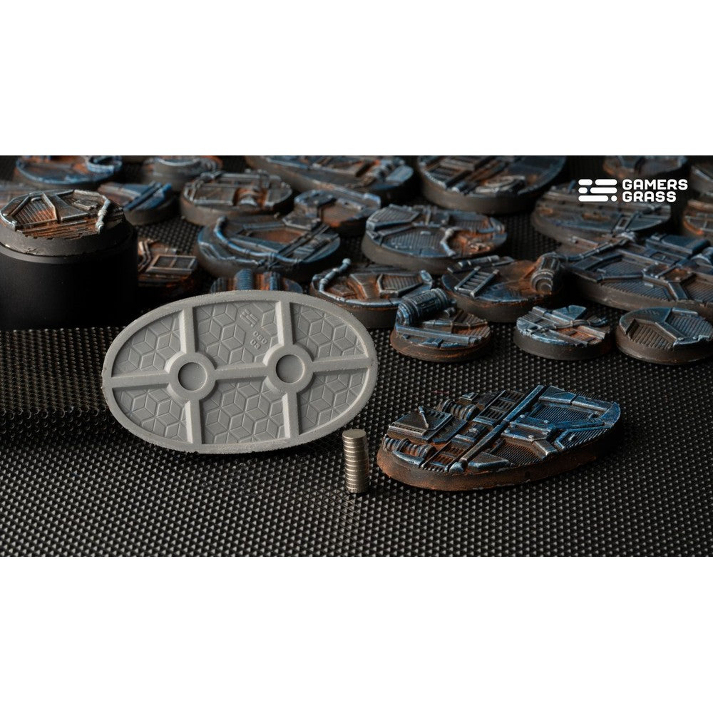 Gamers Grass - Battle Ready Bases - Spaceship Corridor - Oval 60mm (x4)