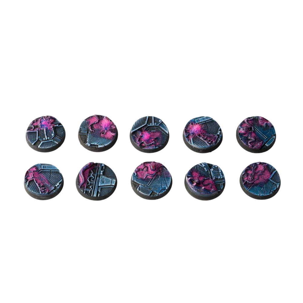 Gamers Grass - Battle Ready Bases - Alien Infestation - Round 25mm (x10)