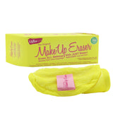 Vibrant #Mellow Yellow reusable makeup remover cloth for gentle, eco-friendly cleansing and exfoliation.