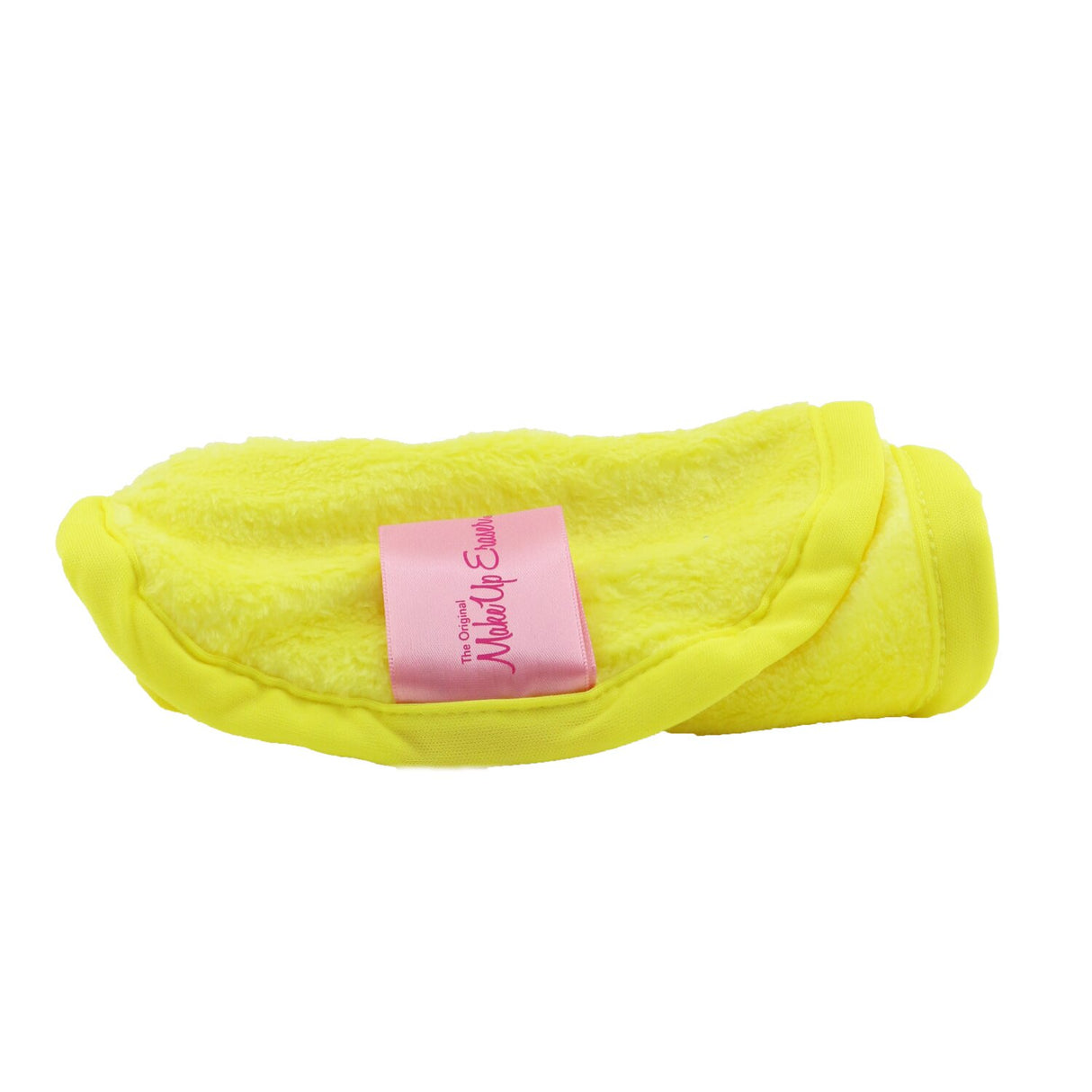 Vibrant #Mellow Yellow reusable makeup eraser cloth, soft and eco-friendly, removes all makeup without harsh chemicals.