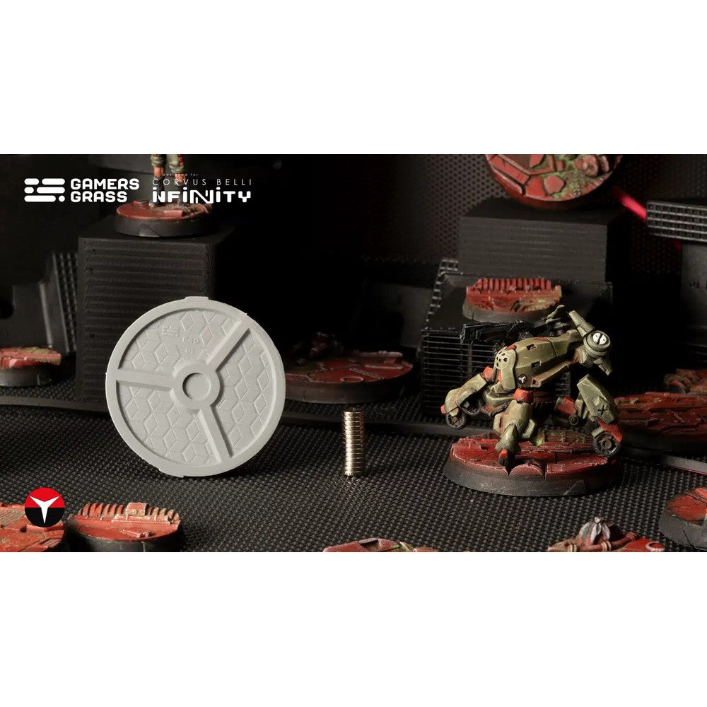 Gamers Grass - Battle Ready Bases - Nomad Crew Deck - Round 40mm (4x)