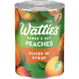 Wattie's Peaches Sliced In Syrup Can 410g