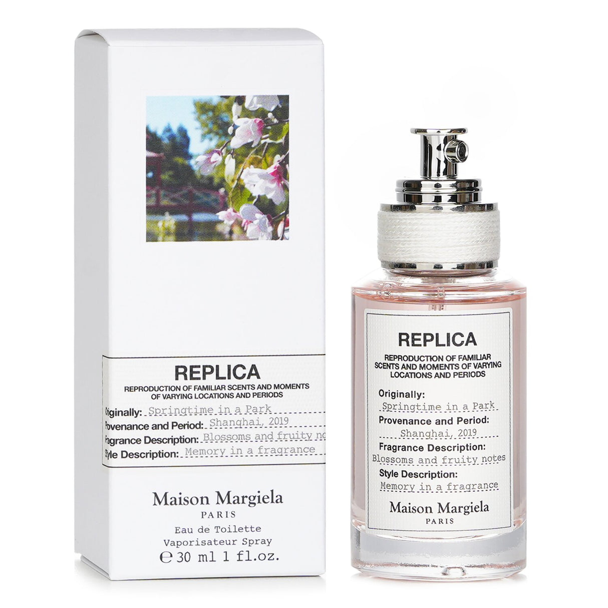 Maison Margiela Replica Springtime In A Park Eau De Toilette, a 30ml unisex fragrance with fresh fruity and floral notes.