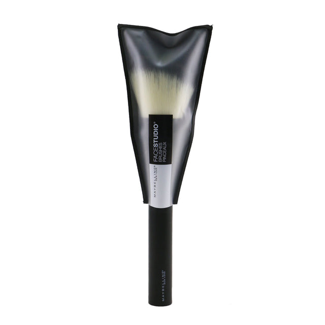 Maybelline Facestudio 100 Powder Brush with angled shape and soft fibers for flawless powder application and contouring.