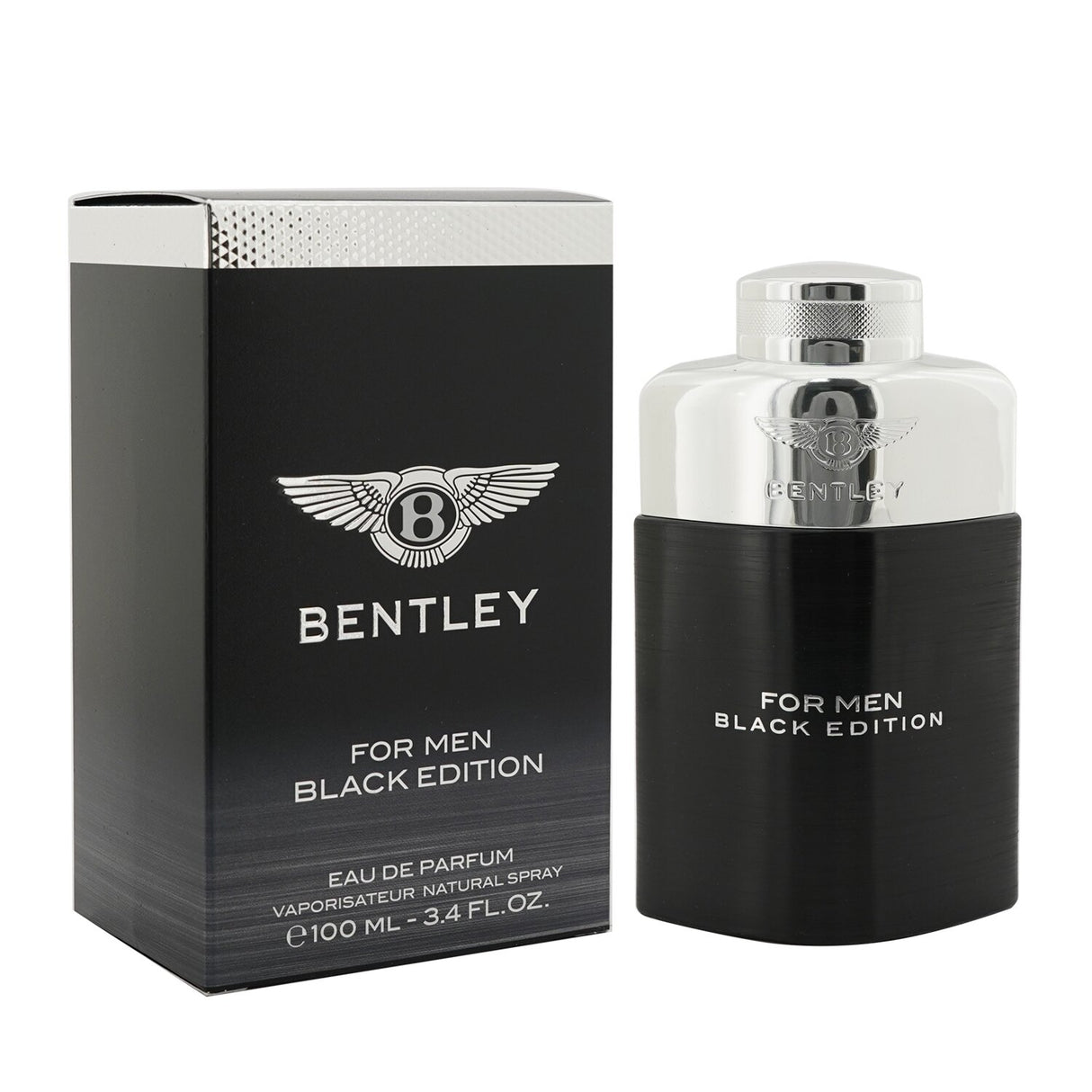 Bentley - For Men Black Edition Eau De Parfum Spray 100ml, an amber spicy scent with notes of violet, cedar, and tobacco.