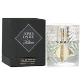 Kilian Roses On Ice Eau De Parfum Spray in 50ml, featuring refreshing cucumber, rose, musk, and sandalwood notes.