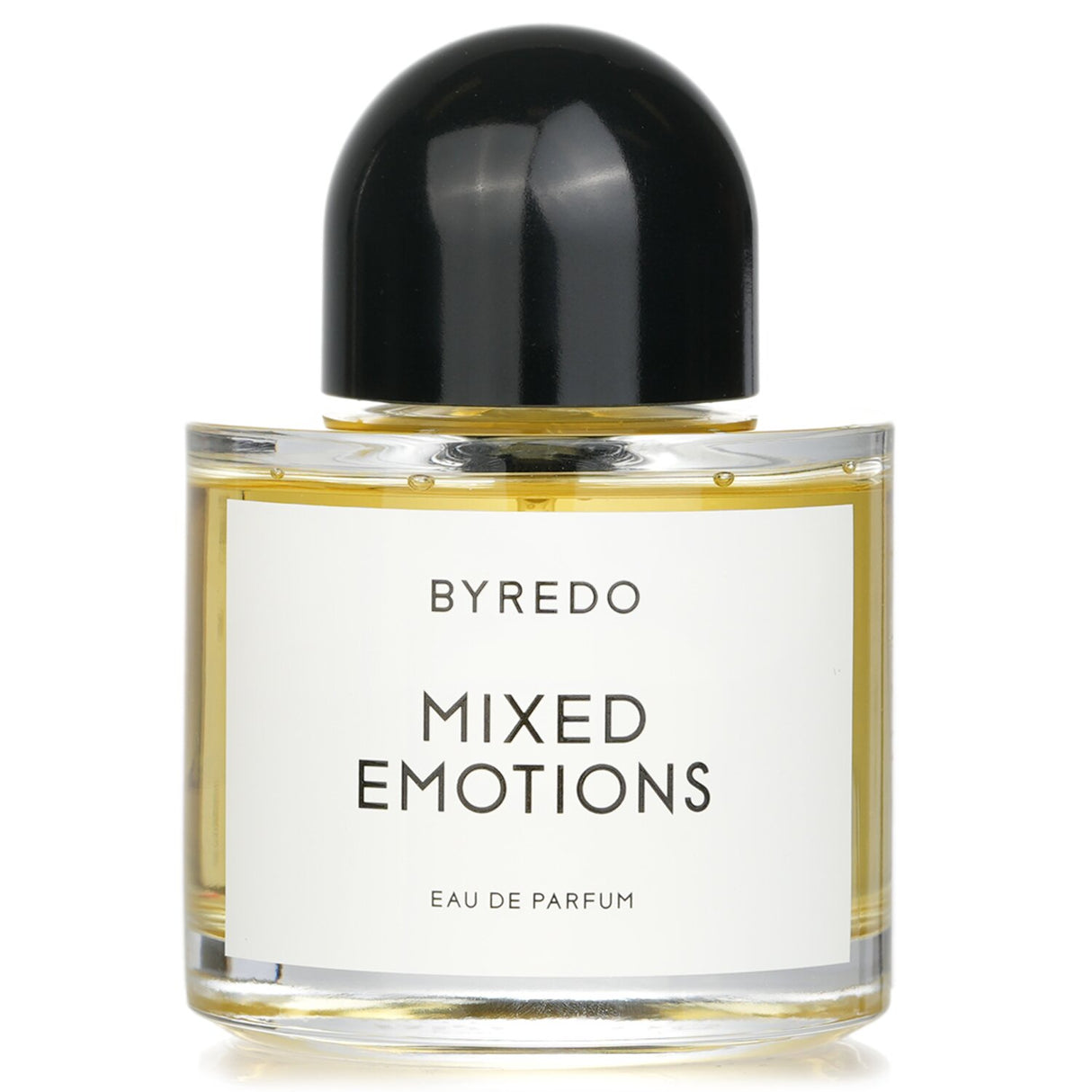 Byredo Mixed Emotions Eau De Parfum in a 100ml bottle, featuring a unique blend of sweet blackcurrant and smoky birch notes.