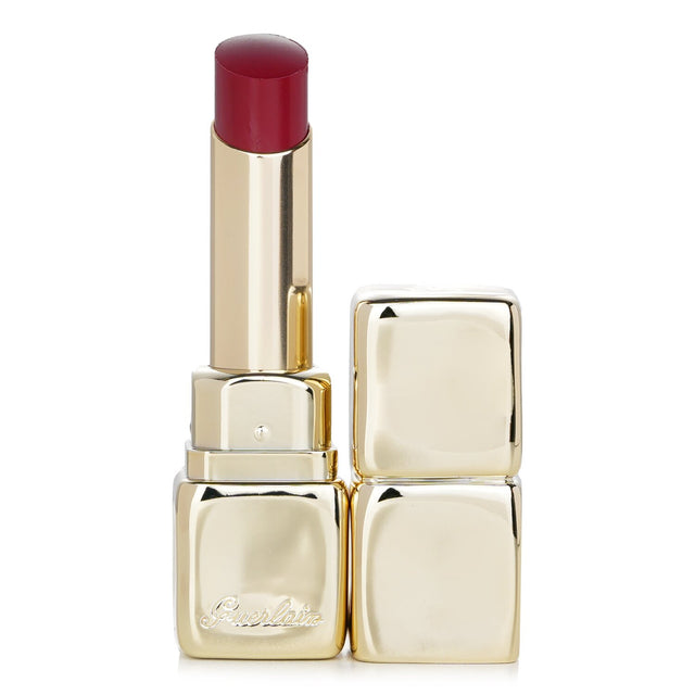 Guerlain KissKiss Shine Bloom Lip Colour #809 Flower Fever, a high-shine, vegan lipstick with hydrating formula and recyclable packaging.