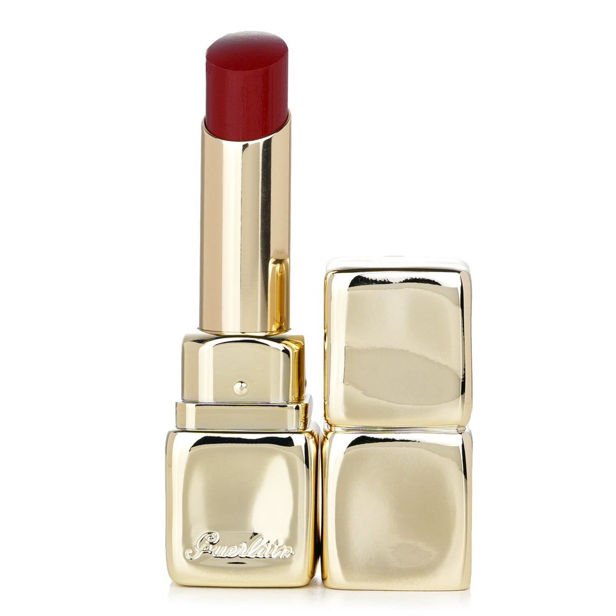 Guerlain KissKiss Shine Bloom Lip Colour #819 Corolla Rouge, a high-shine, vegan lipstick with hydrating, naturally-derived ingredients.