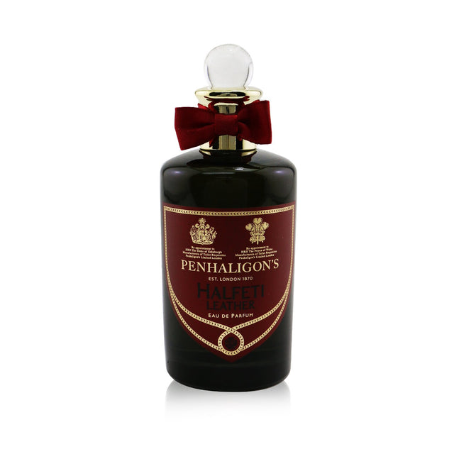 Penhaligon's Halfeti Leather Eau De Parfum: unisex fragrance with rich leather, spice, and earthy notes in 100ml bottle.