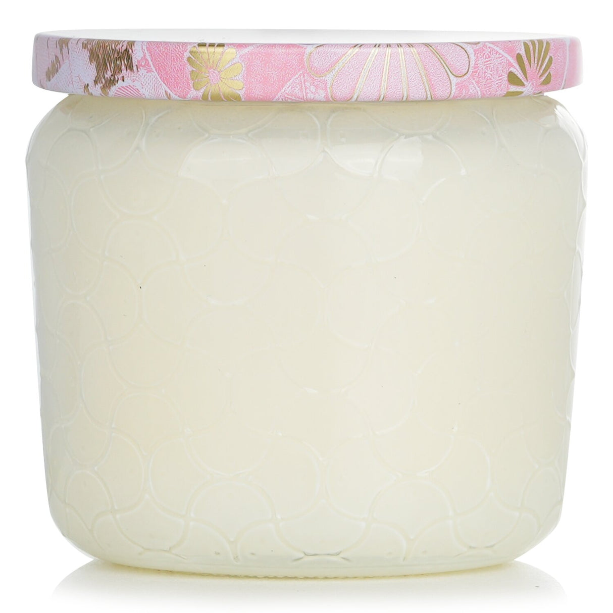 Voluspa Petite Jar Candle in Saijo Persimmon, featuring a coconut wax blend and elegant glass container for cozy ambiance.