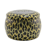 Voluspa Mini Tin Candle in Freesia Clementine, a 4oz candle with a floral and citrus scent, housed in a decorative metal tin.