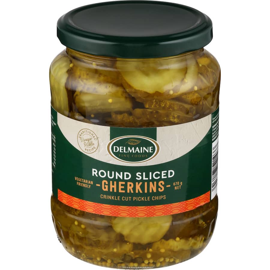Delmaine Gherkins Round Sliced