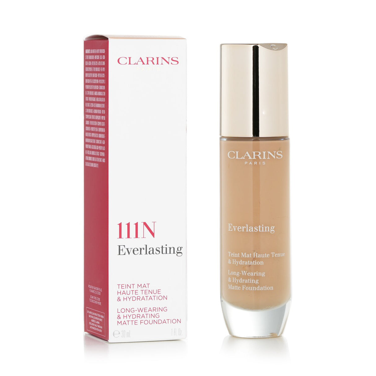 Hydrating matte foundation in #111N Auburn, offering long-lasting coverage with a lightweight feel for all skin types.