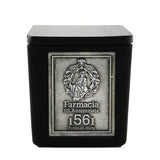 Luxurious 190g scented candle in elegant glass, features wooden wick, handmade in Italy for a cozy aromatic experience.