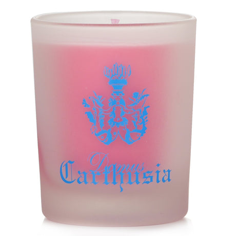Carthusia Gemme di Sole scented candle in elegant glass holder, offering a luxurious fragrance with a 20-hour burn time.