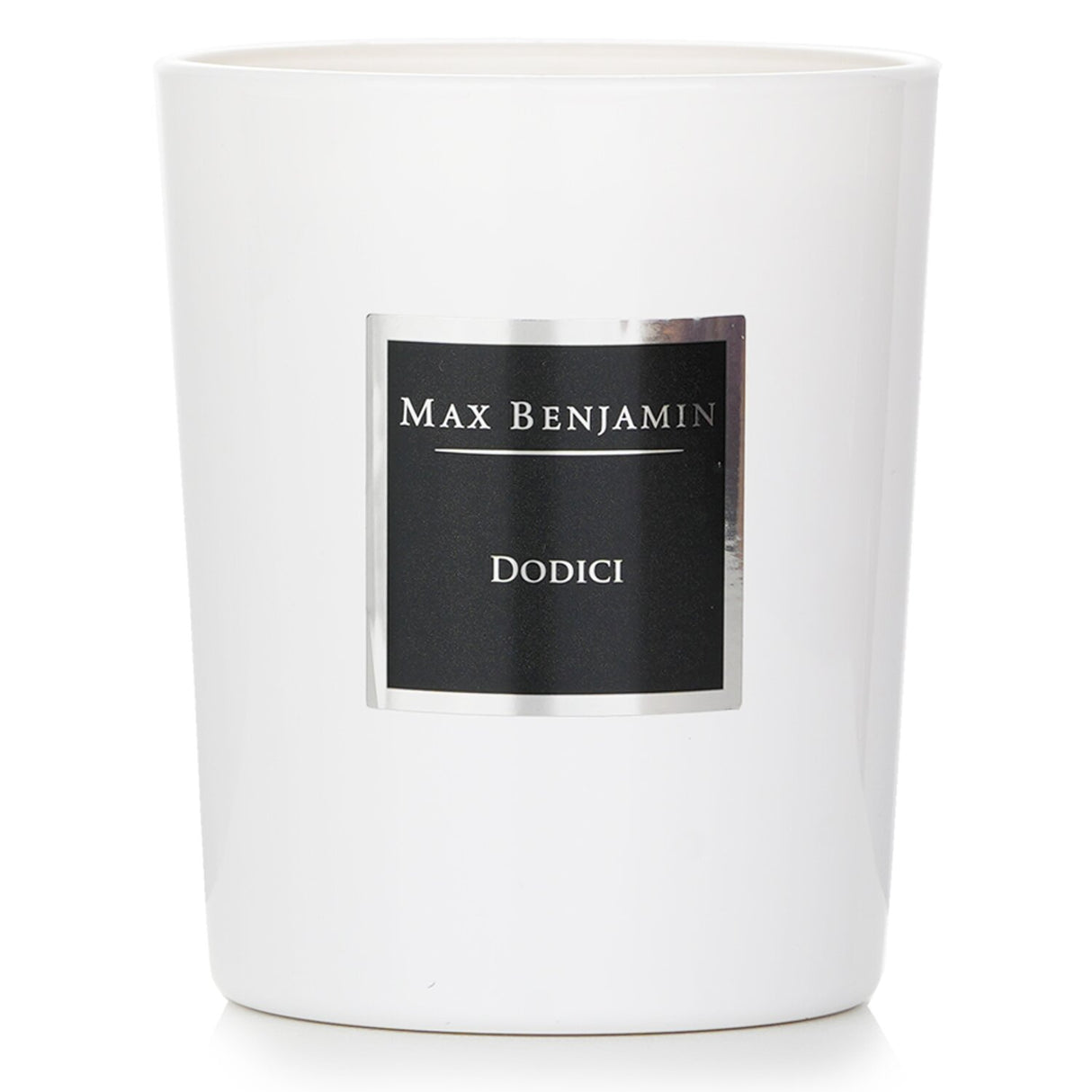 Max Benjamin Dodici Candle in glass, 190g soy wax, fruity scent, eco-friendly, elegant design, burns up to 40 hours.