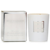 Luxurious Max Benjamin White Pomegranate Candle in a stylish glass, crafted from natural soy wax for a clean, fruity aroma.