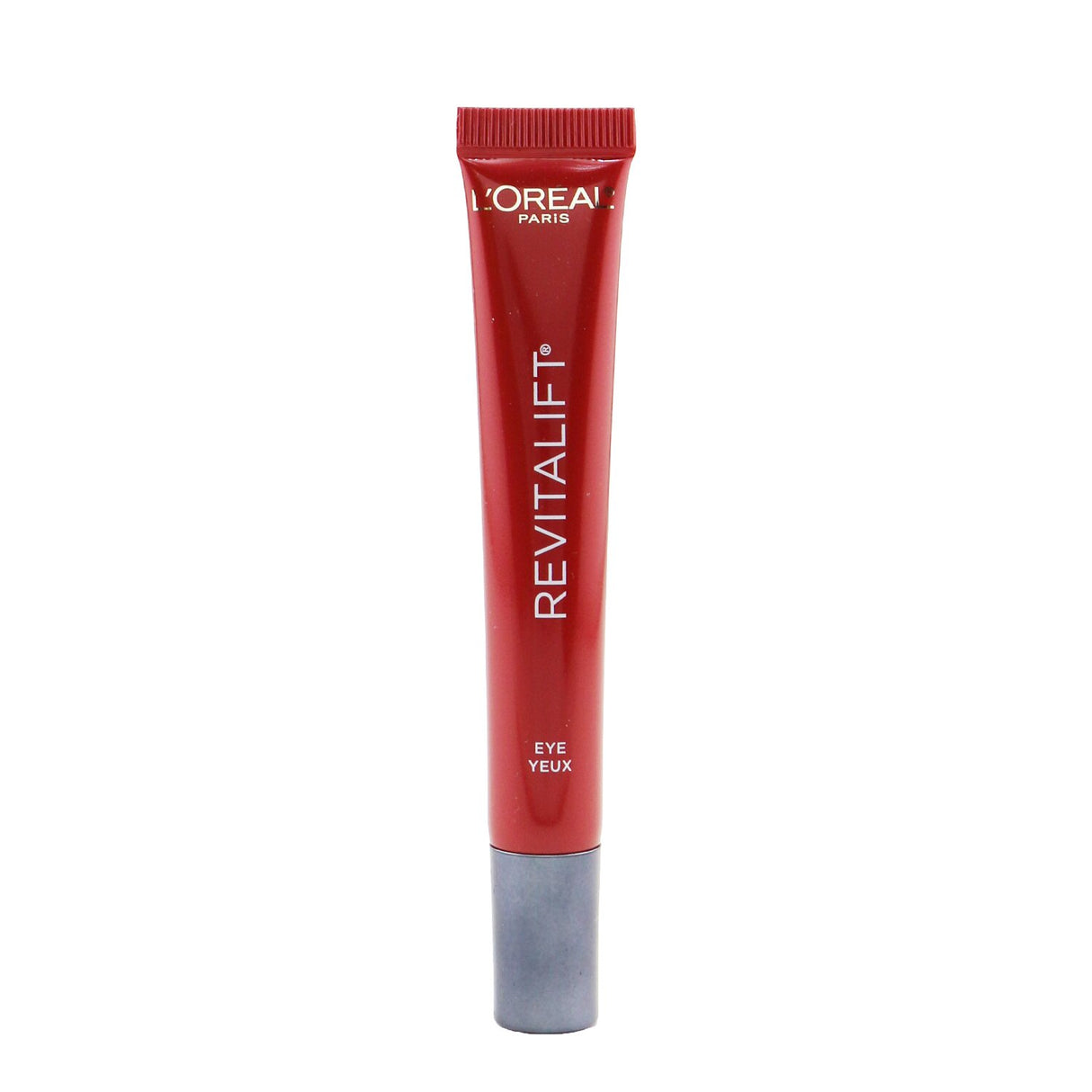 L'Oreal Revitalift Triple Power Eye Cream in 15ml, fights aging, reduces wrinkles, puffiness, and brightens dark circles.