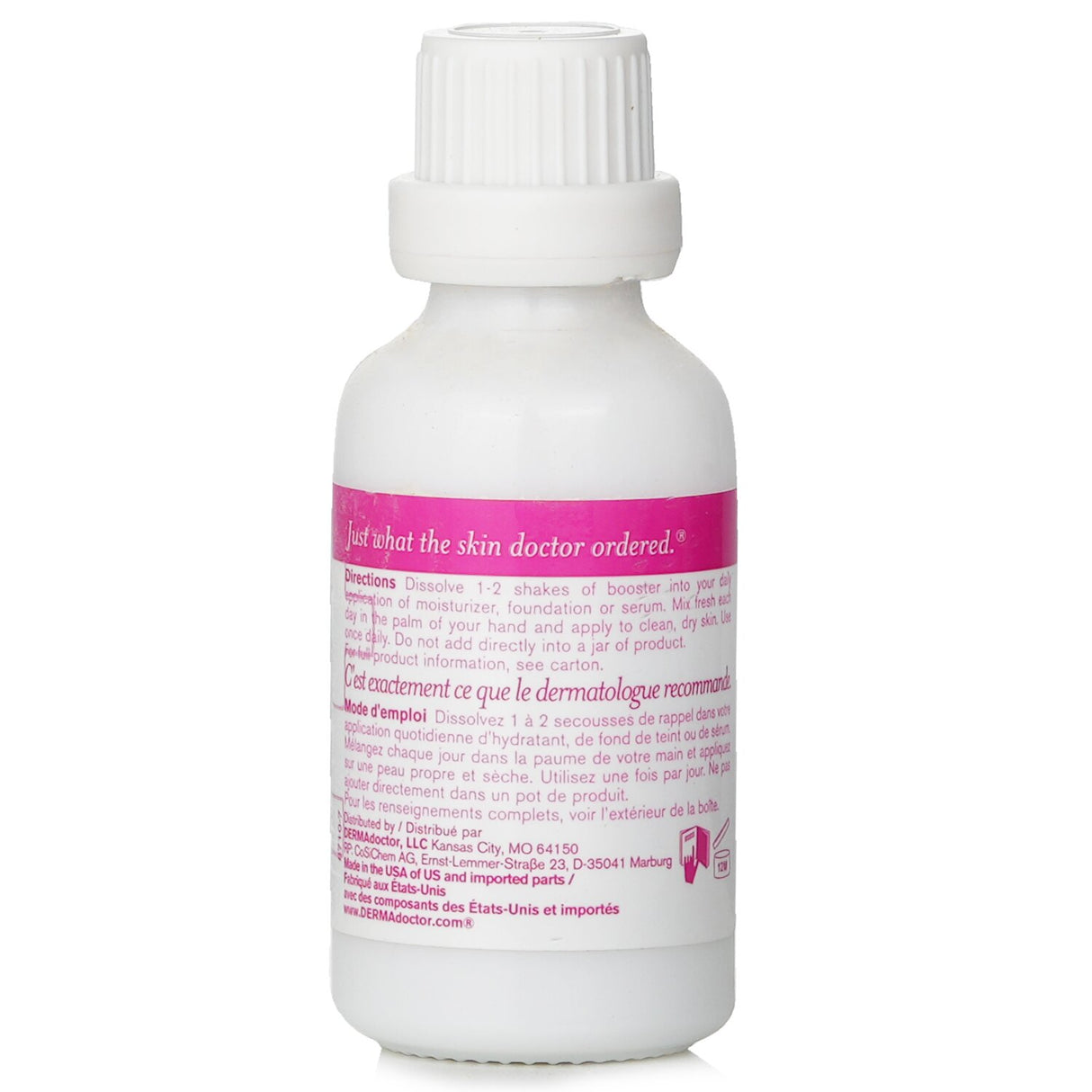 Anti-stress adaptogen powder by DERMAdoctor, promoting flawless skin and combating stress-induced aging with natural extracts.