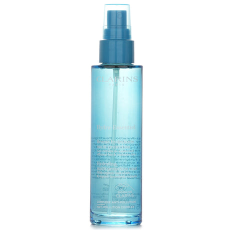 Hydrating mist with 98% plant extracts, protecting skin from pollution & blue light, suitable for all skin types.