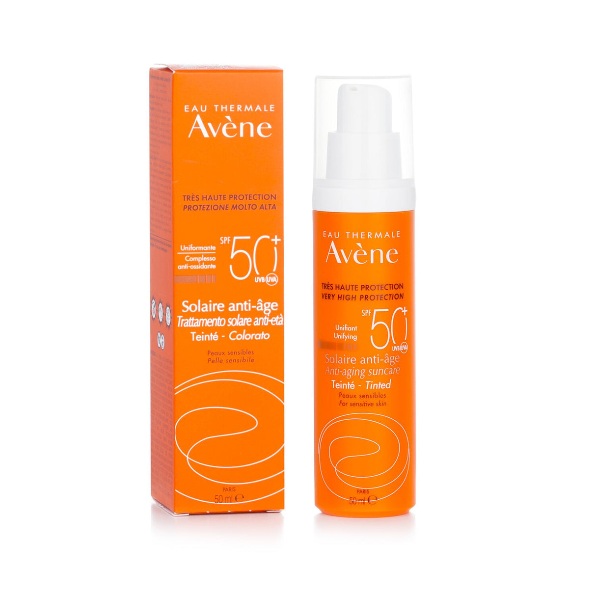 Avene - Very High Protection Unifying Tinted Anti-Aging Suncare SPF 50 - For Sen