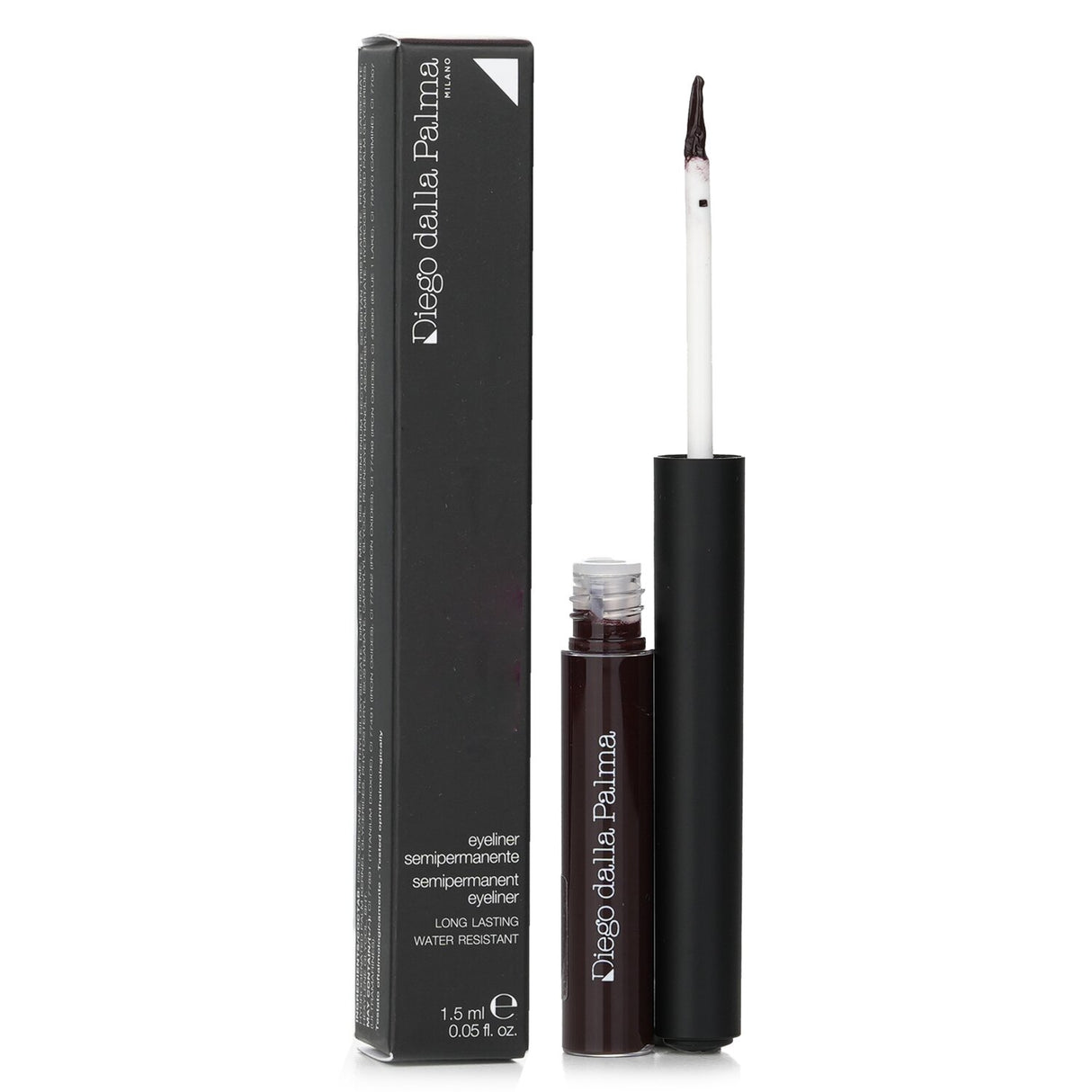 Semipermanent liquid eyeliner in #44 Great Burgundy, featuring a fine-tipped applicator for precise, long-lasting color.