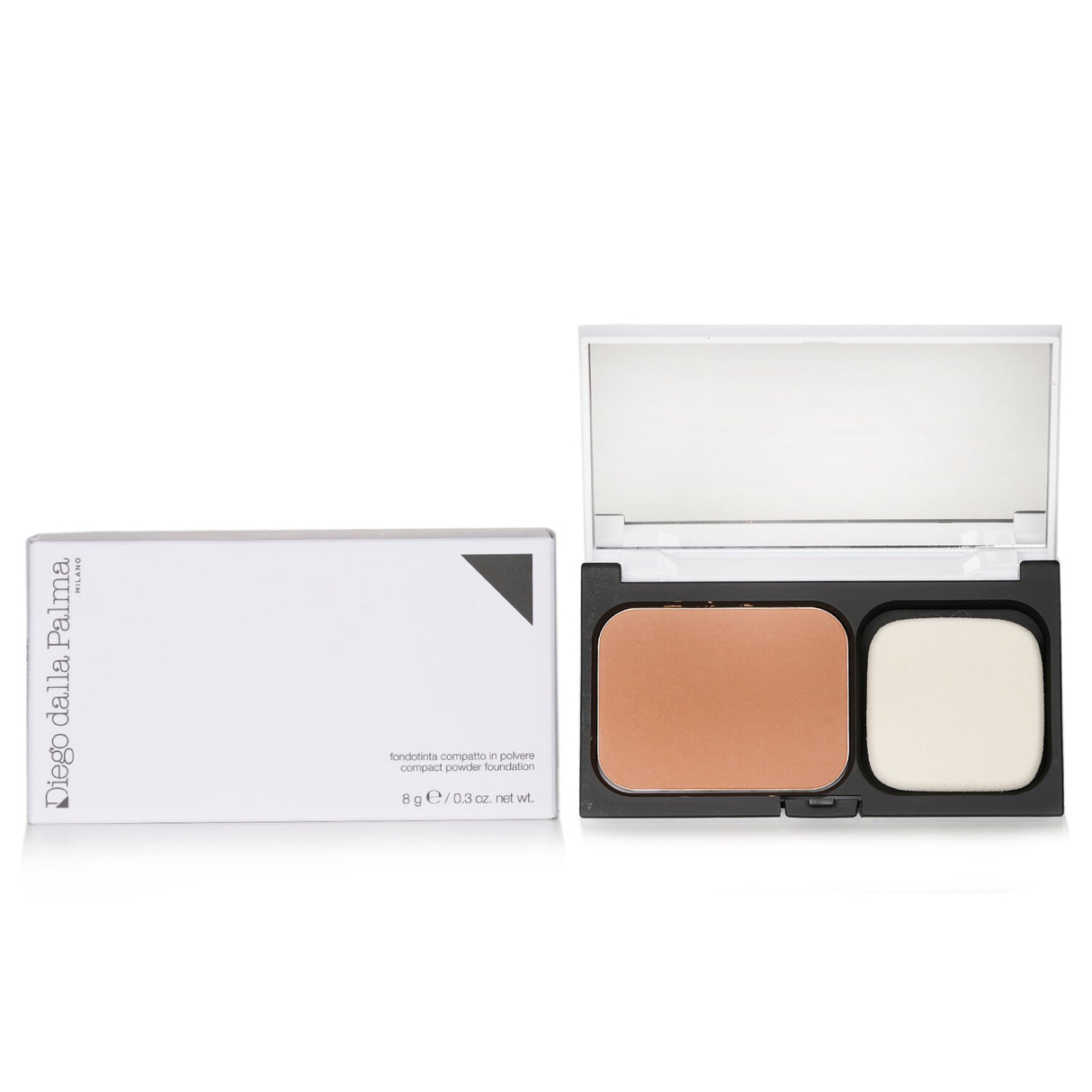 Diego Dalla Palma Milano Compact Powder Foundation #73 in Dark Beige - versatile, mattifying foundation for a flawless complexion.