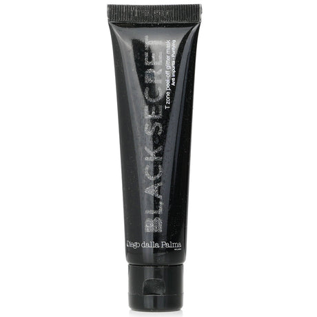 Black Secret T Zone Peel-Off Mask in 35ml, enriched with charcoal, diamond powder, and peony for detoxifying, illuminating skincare.