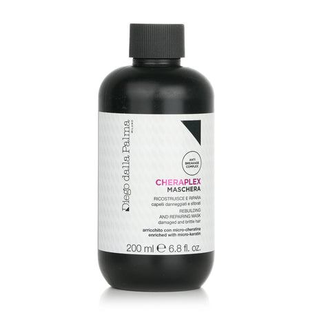 Revitalizing hair mask in a 200ml jar, enriched with micro-keratin for repairing and strengthening damaged hair.