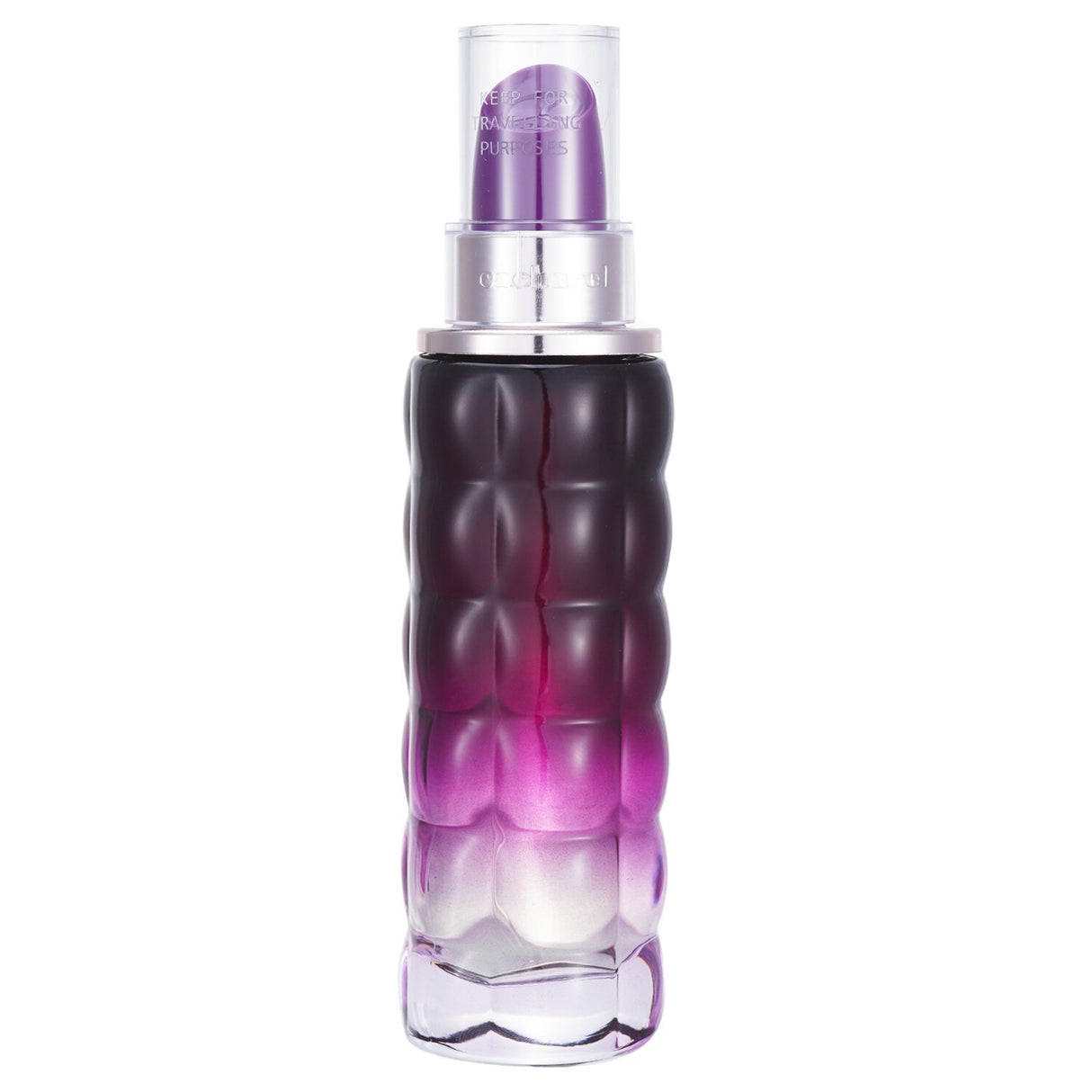 Cacharel Yes I Am Fabulous Eau De Parfum in lipstick-shaped bottle, featuring fruity floral notes of blackberry, heliotrope, and hazelnut.