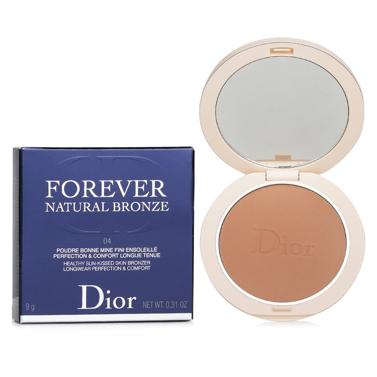 Christian Dior bronzer #04 Tan Bronze in 9g, offers a lightweight, sun-kissed glow with mineral pigments and wild pansy extract.