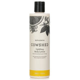 Cowshed Replenish Uplifting Body Lotion in a sleek 300ml bottle, featuring a zesty citrus fragrance and nourishing Shea and Cocoa butters.