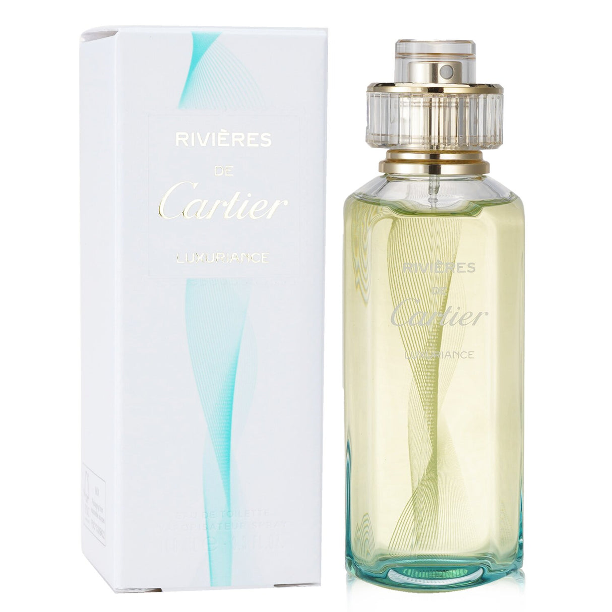 Cartier Rivieres Luxuriance Eau De Toilette Spray 100ml, a unisex fragrance with fresh geranium, earthy oak, and wild herbs notes.