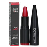 Ultra-pigmented #404 Arty lipstick by Make Up For Ever offers a silky matte finish, all-day wear, and creamy comfort.