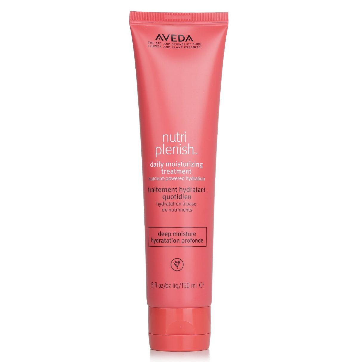 Aveda Nutriplenish Daily Moisturizing Treatment, a vegan leave-in treatment for deep hydration and heat protection.