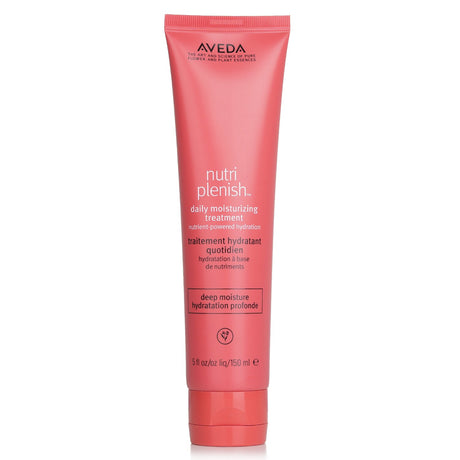 Aveda Nutriplenish Daily Moisturizing Treatment, a vegan leave-in treatment for deep hydration and heat protection.