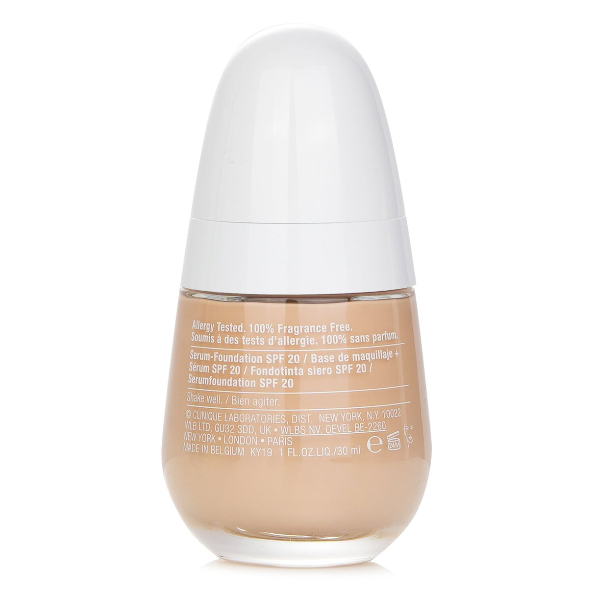 Clinique Even Better Clinical Serum Foundation SPF 20 in #CN 10 Alabaster, offering waterproof, medium to full coverage.