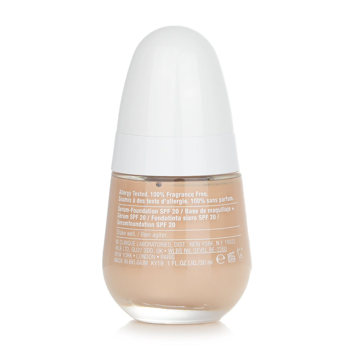 Clinique Even Better Clinical Serum Foundation SPF 20 in #CN 28 Ivory, waterproof, 24-hour wear, buildable medium to full coverage.