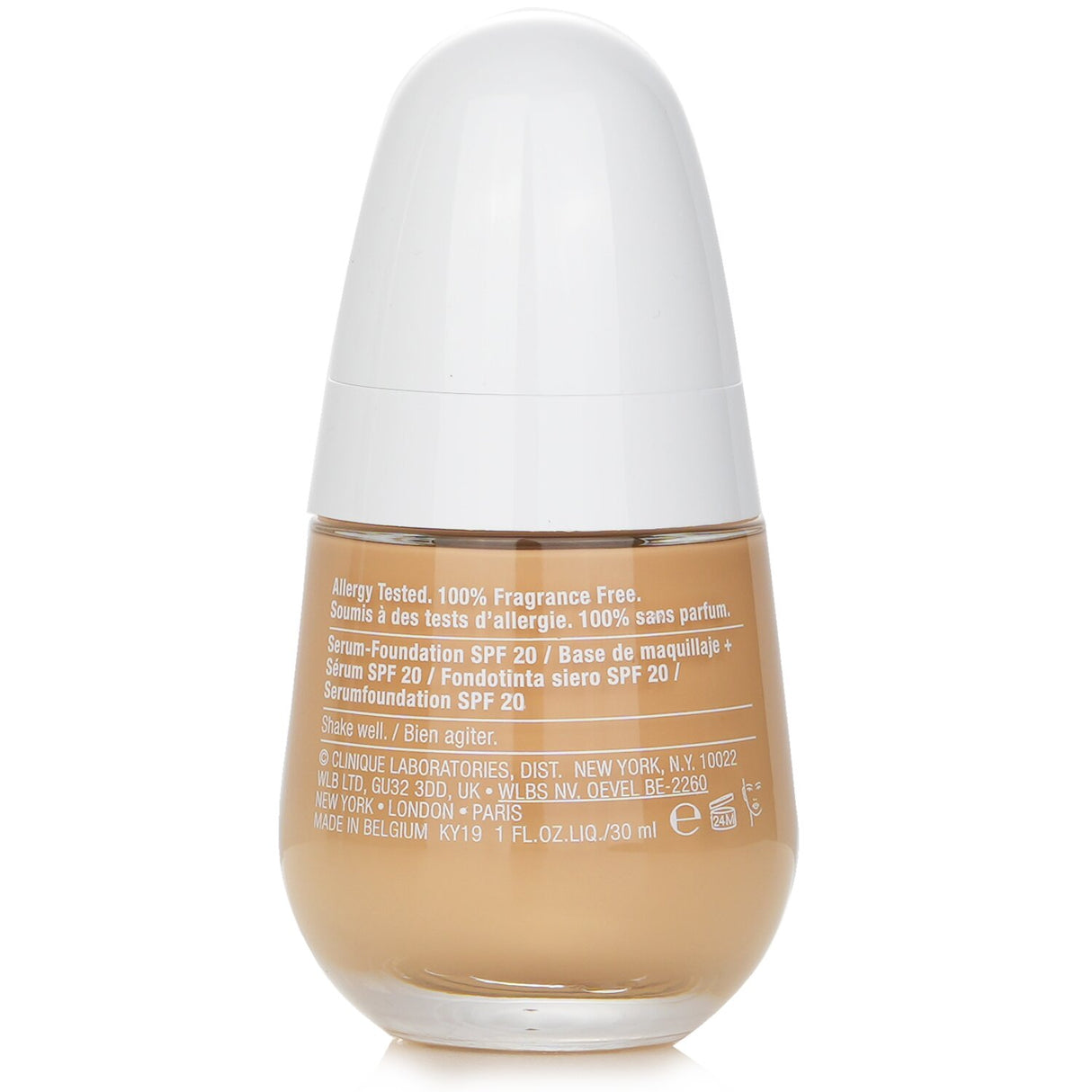 Clinique Even Better Clinical Serum Foundation SPF 20 in #WN 46, a waterproof, buildable liquid foundation with skincare benefits.